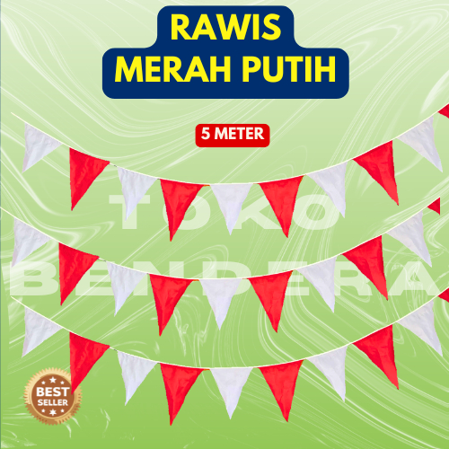 BENDERA SEGITIGA RAWIS DEKORASI AGUSTUSAN