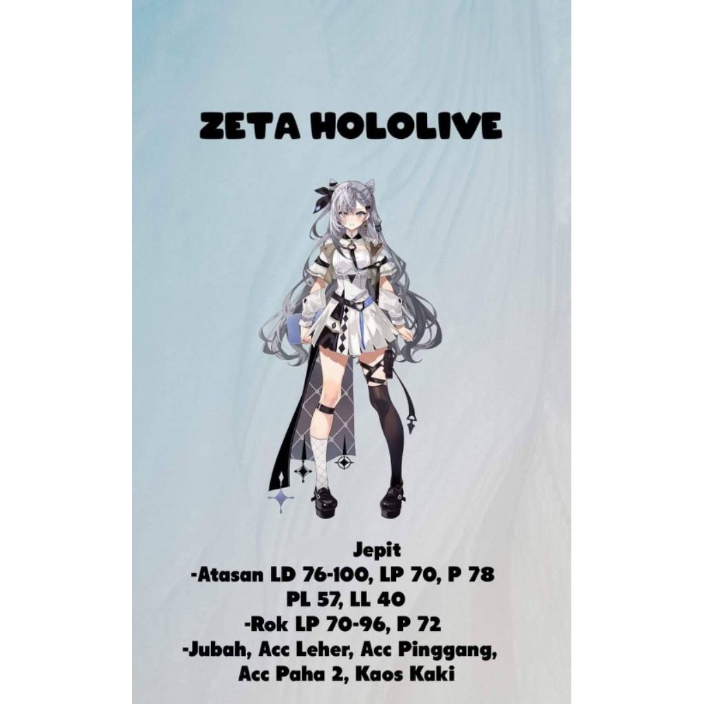 Vestia Zeta Hololive Costume Cosplay