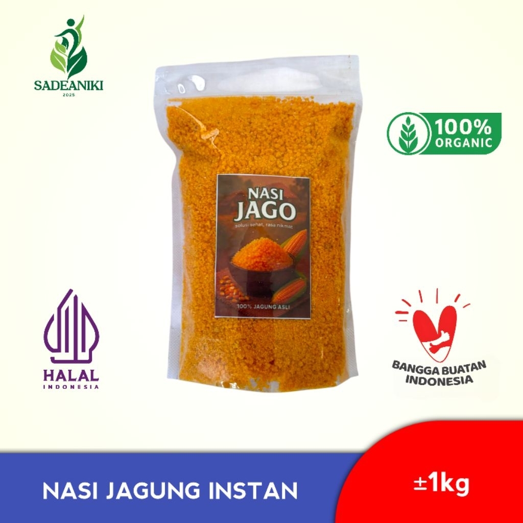 

Nasi Jagung Instan Organik 1 kg | Makanan Sehat Tradisional
