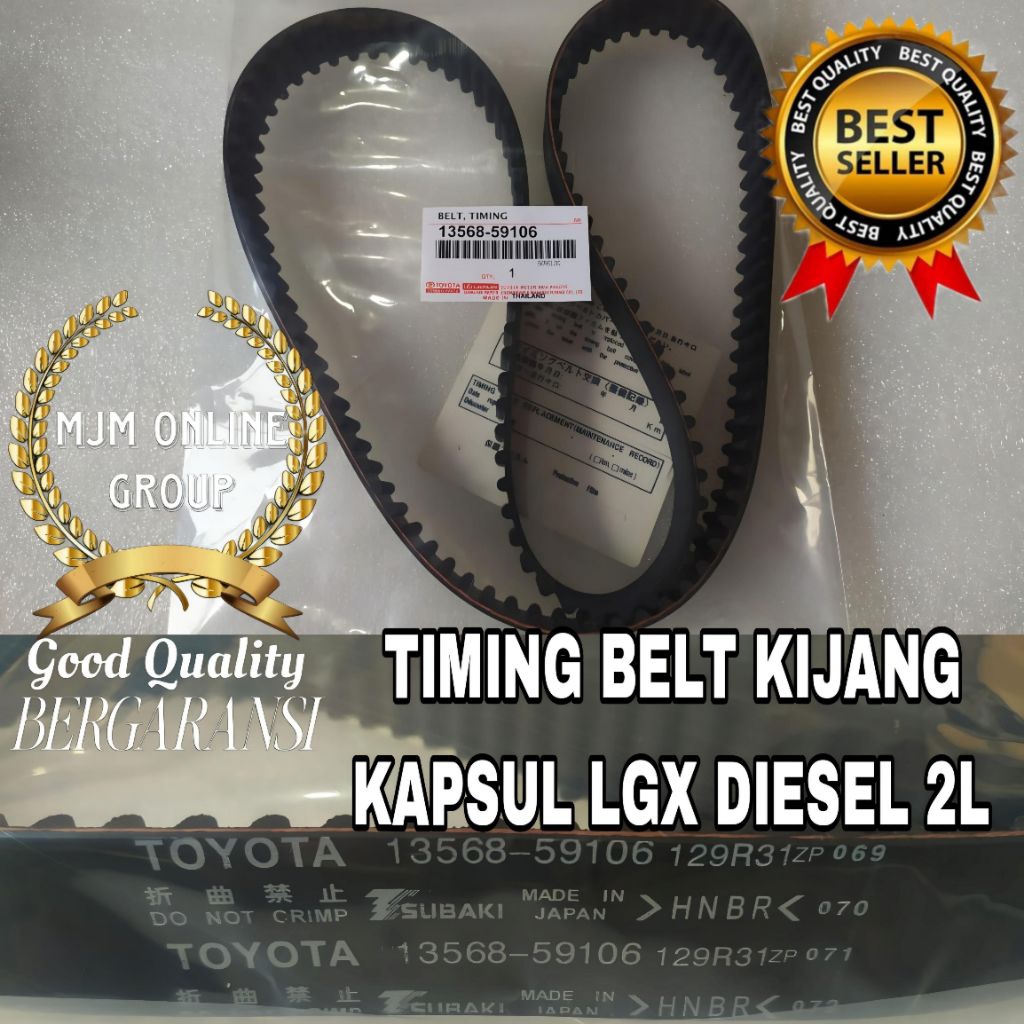 Timing Belt Kijang Kapsul 7K LGX Diesel 2L 13568-59106
