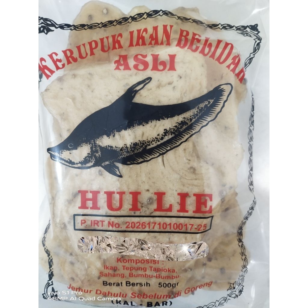 

kerupuk belidak asli Hui Lie berat 500g