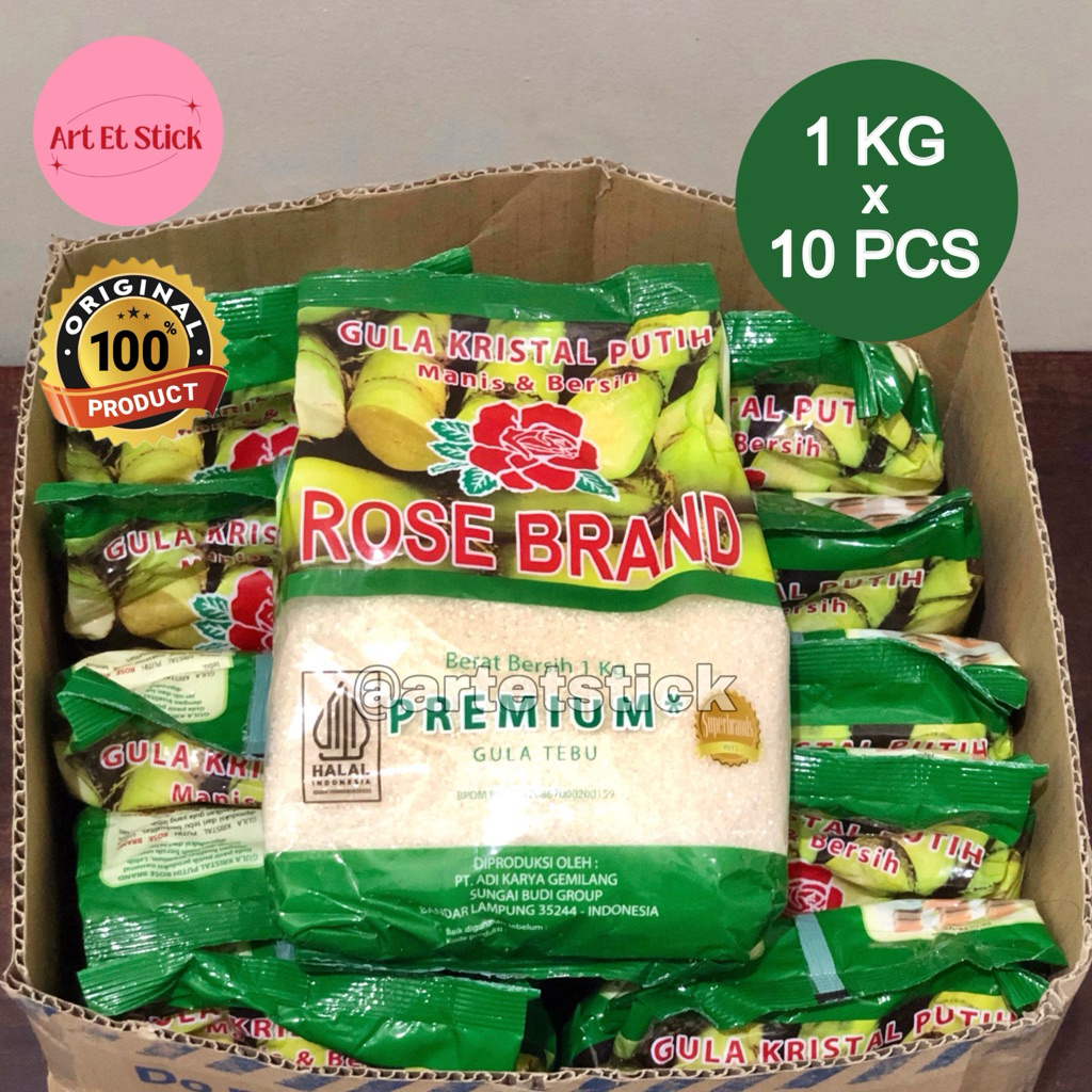 

Gula Pasir Rosebrand Premium Hijau 1 Kg x 10 Pcs (10 Kg)