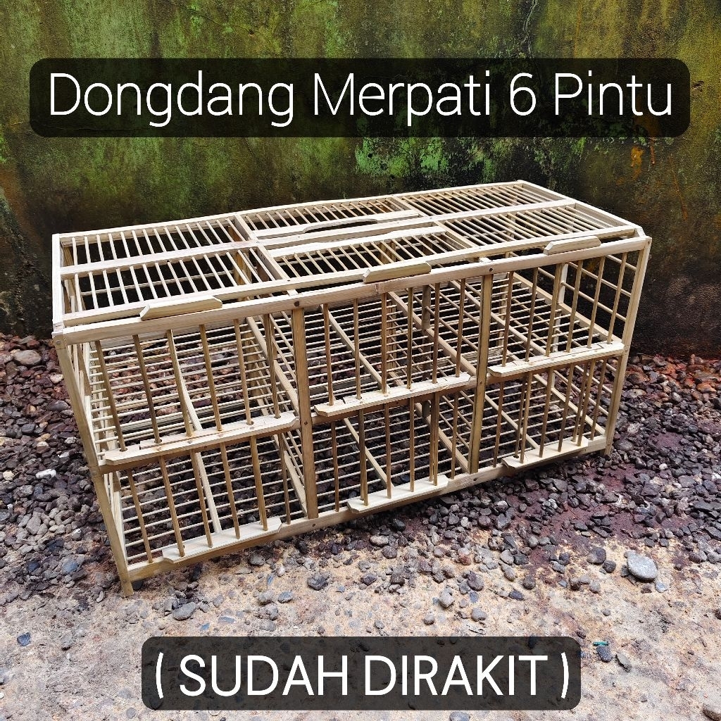 Dongdang Jemur Merpati 6 Pintu Full Bambu Tua Sudah Dirakit Termurah
