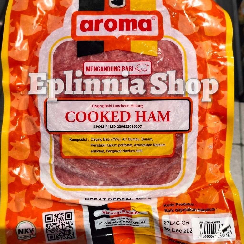 

Aroma Cooked Ham 250 gr - Daging Babi Luncheon Matang