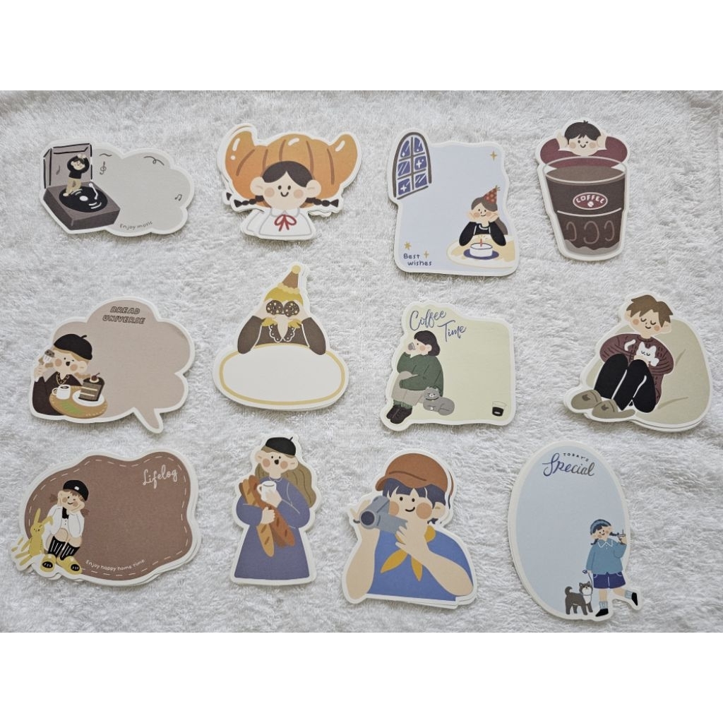 

(Baca Deskripsi) Caramel Melody Memo Flakes Cardlover Journal Deco Pack