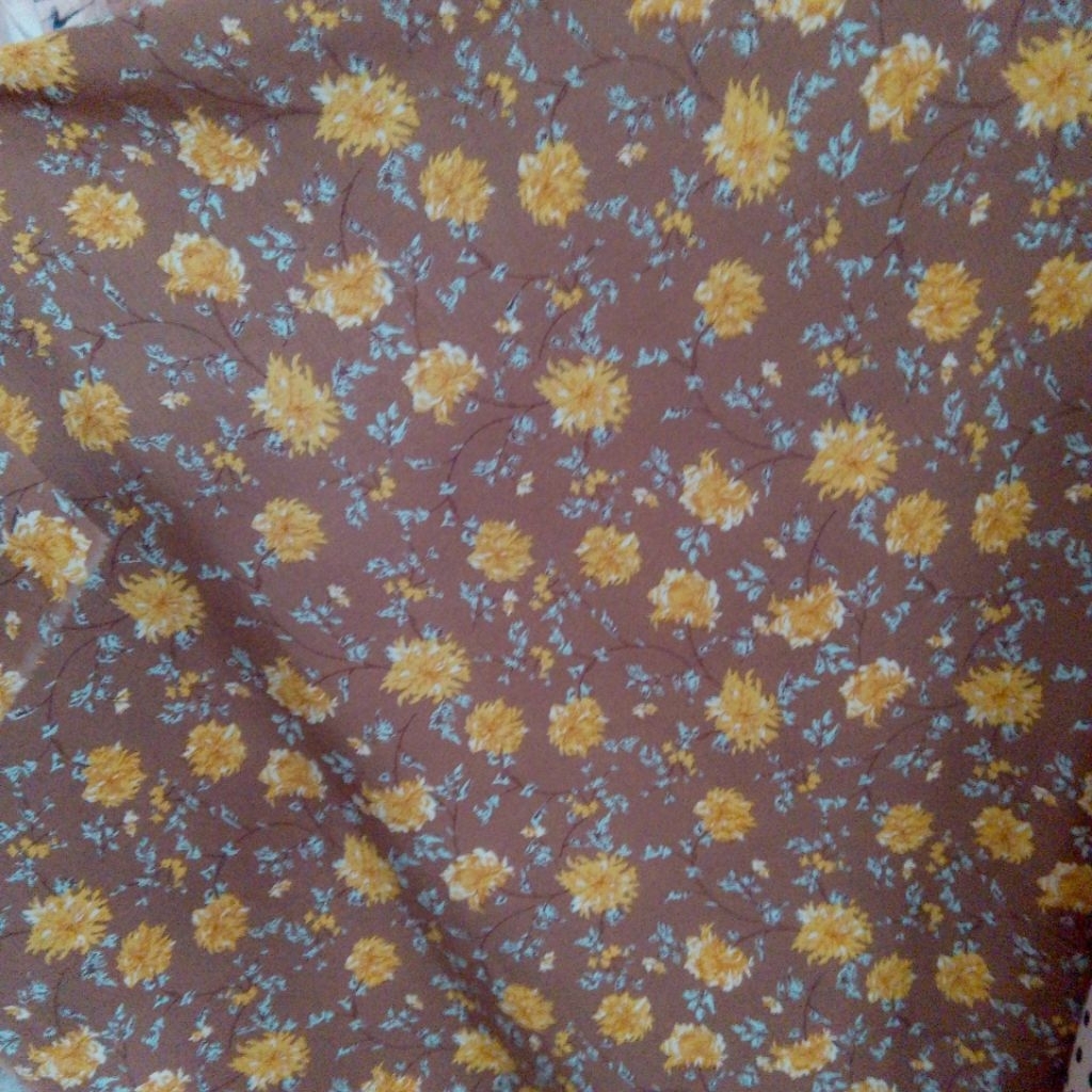 Kain Wolfis Motif Bunga Kecil Premium – Bahan Adem, Jatuh, Tidak Menerawang – Lebar 150cm mt