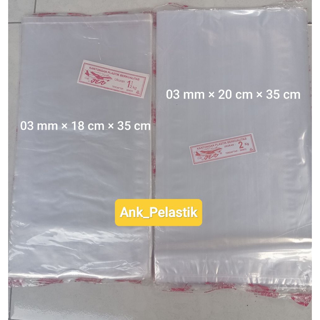 Plastik PP Cap Jet 03×18×35(1,5Kg) 03×20×35(2Kg) Kantong Plastik PP