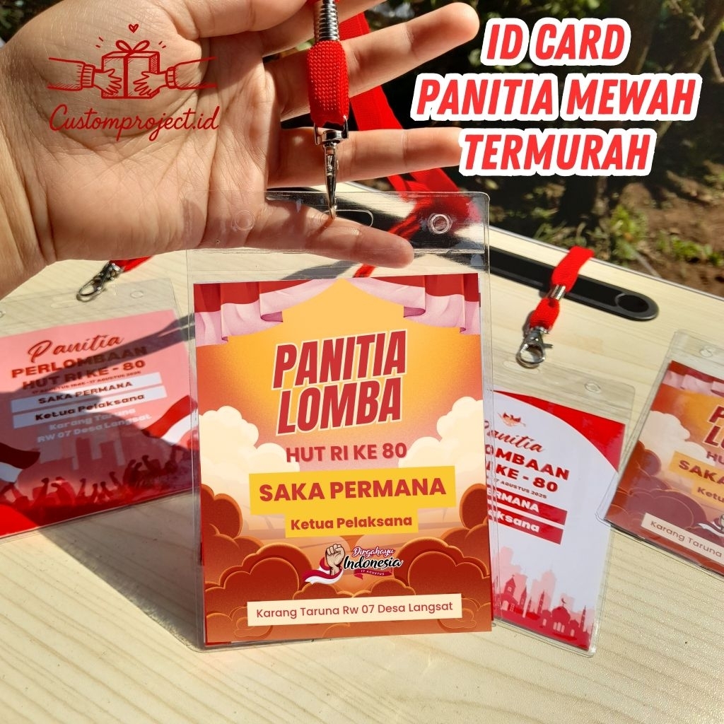 

Lanyard Name Tag I D Card Panitia Lomba Agustusan Ekonomis Termurah Bisa COD