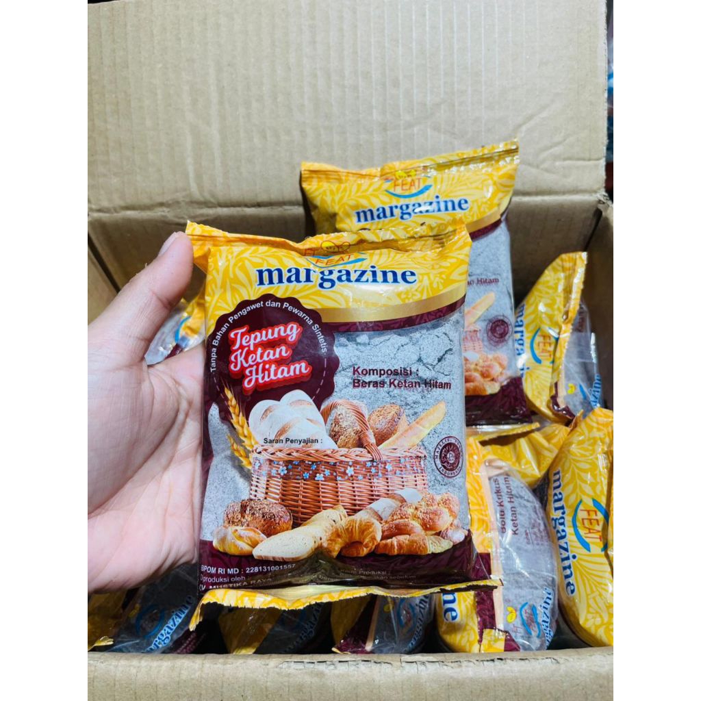 

250gr Tepung Ketan Hitam Merk Feat/Tepung Ketah Hitam Murni