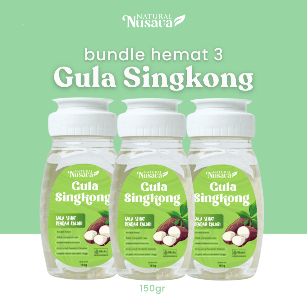

[Bundle Hemat 3] Gula Singkong Cair Nusava - Pemanis Alami Rendah Kalori - Natural Sweetener - 150gr