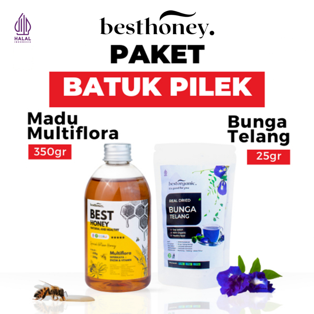

Best Honey Paket Batuk Pilek Teh Bunga Telang dan Madu Multiflora
