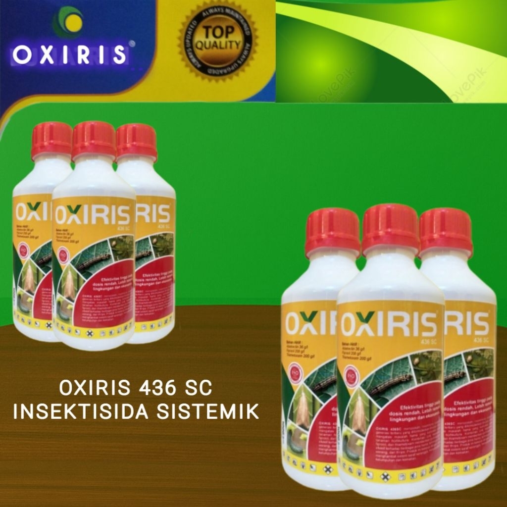 Insektisida OXIRIS Dosis Racun 436SC 1 Liter Insektisida Abamektin Pembasmi ulat