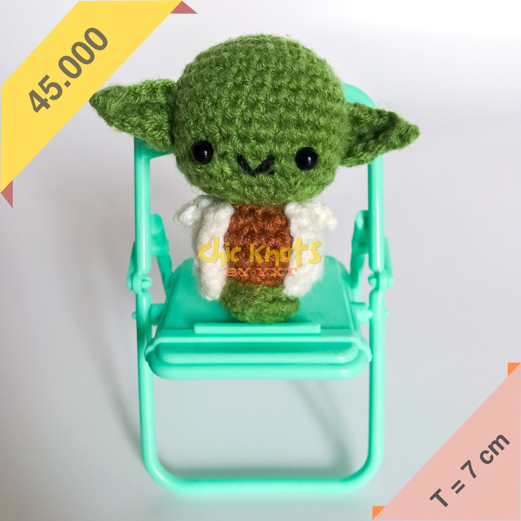 Chic Knots - Boneka Rajut Star Wars Baby Yoda Amigurumi