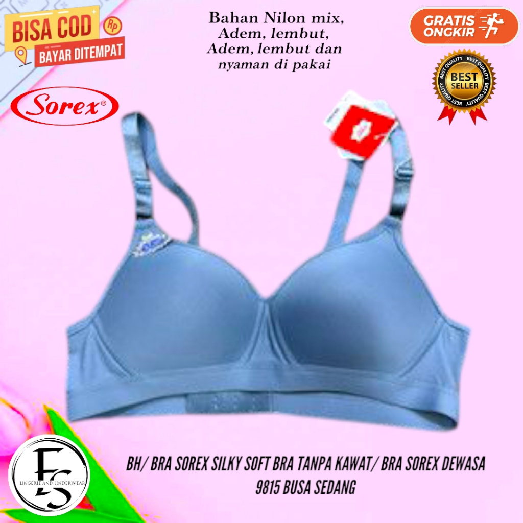 BH/ BRA SOREX SILKY SOFT BRA TANPA KAWAT/ BRA SOREX DEWASA 9815 BUSA SEDANG