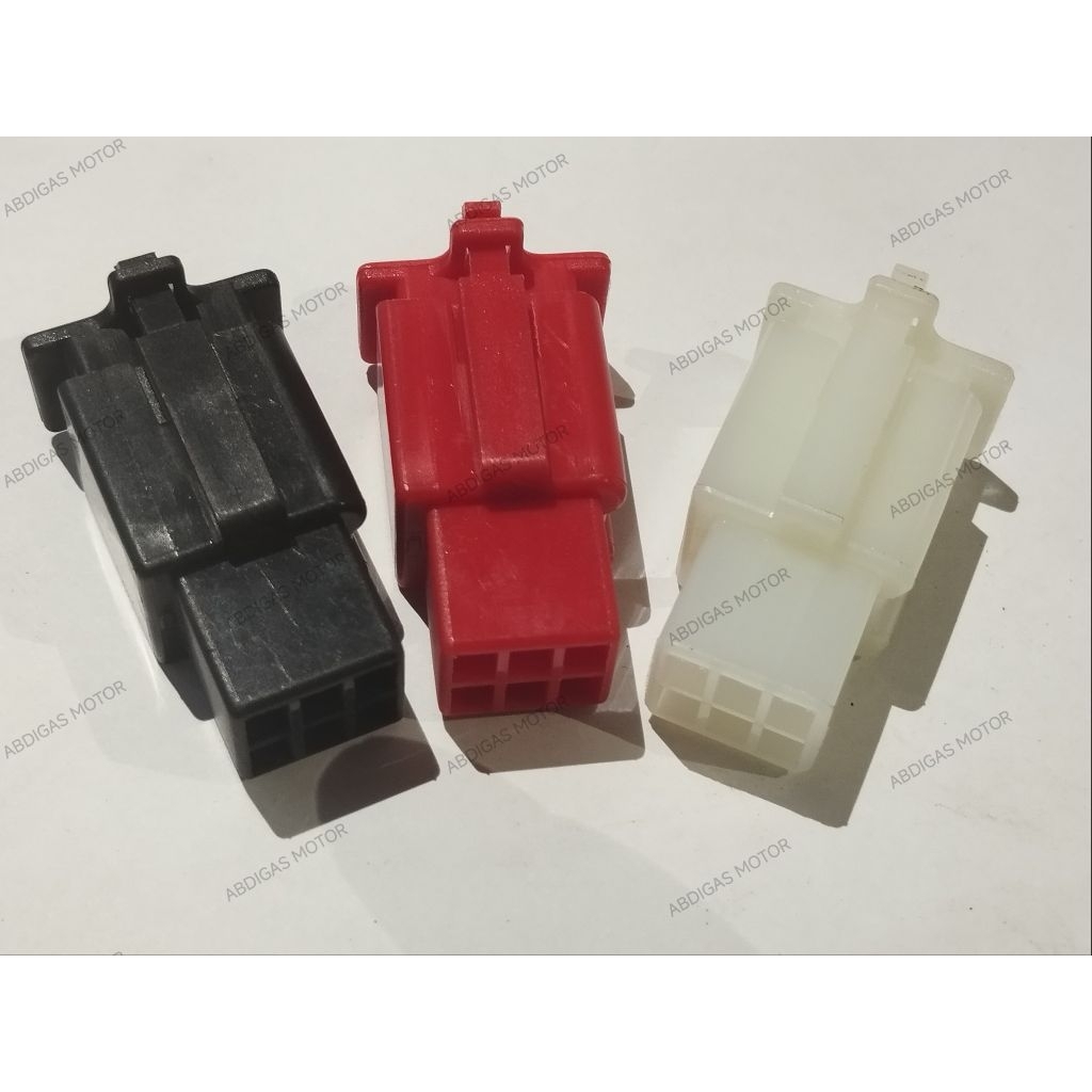Soket 6 Pin Konektor Socket Connector Motor Mobil /Soket Kabel Gepeng 6 Pin