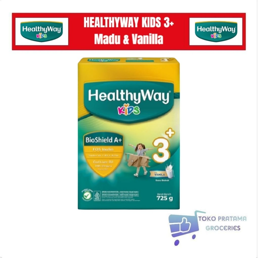 

HEALTHYWAY KIDS 3+ 350g 725g Madu Vanila