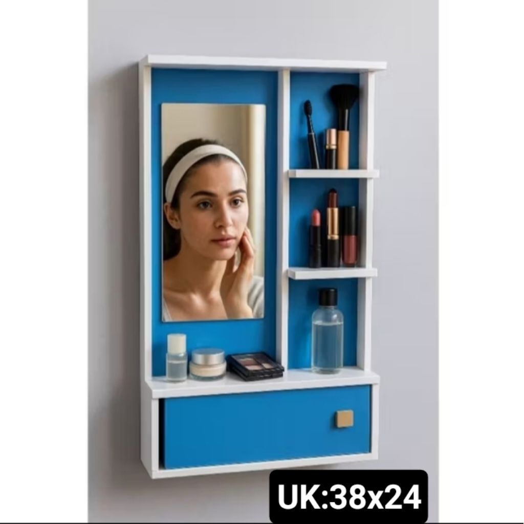 RAK KOSMETIK LACI GANTUNG MINI/CERMIN RIAS/ MINIMALIS RAK RIAS KOSMETIK RAK RIAS MAKE UP KAYU MINI