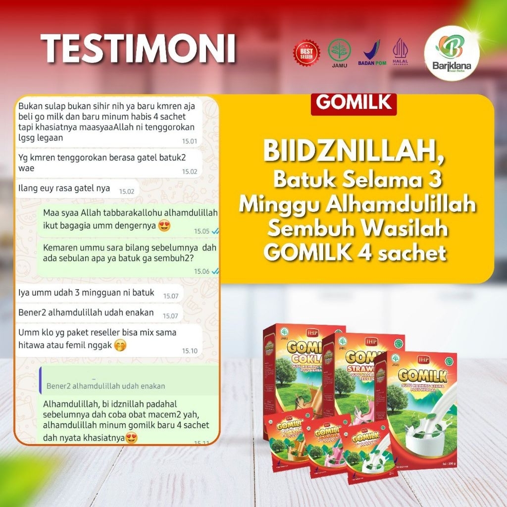 

Gomilk Sachet Susu Kambing bariklana