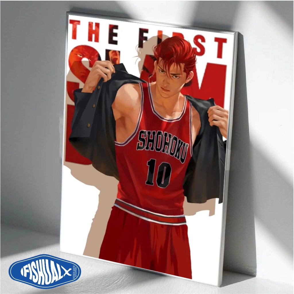 Poster Hiasan Dinding Aesthetic Bingkai Figura Kayu Premium Seri Anime Slam Dunk - Gratis Packing