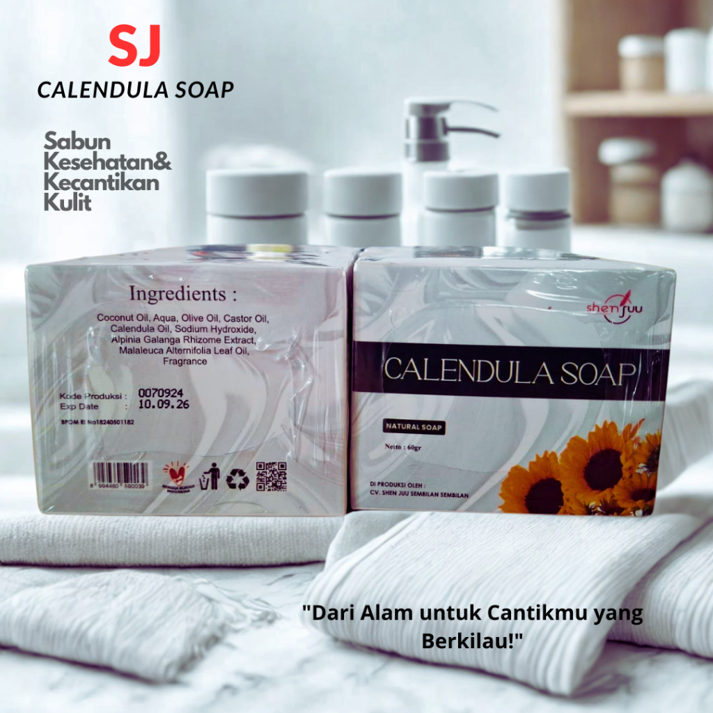 Sabun Batangan Calendula Untuk Kulit Gatal dan Sensitif