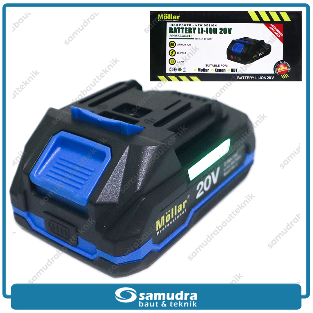 Baterai Cordless 20V 2.0 A MOLLAR Power Tools Original Lithium Ion LXT