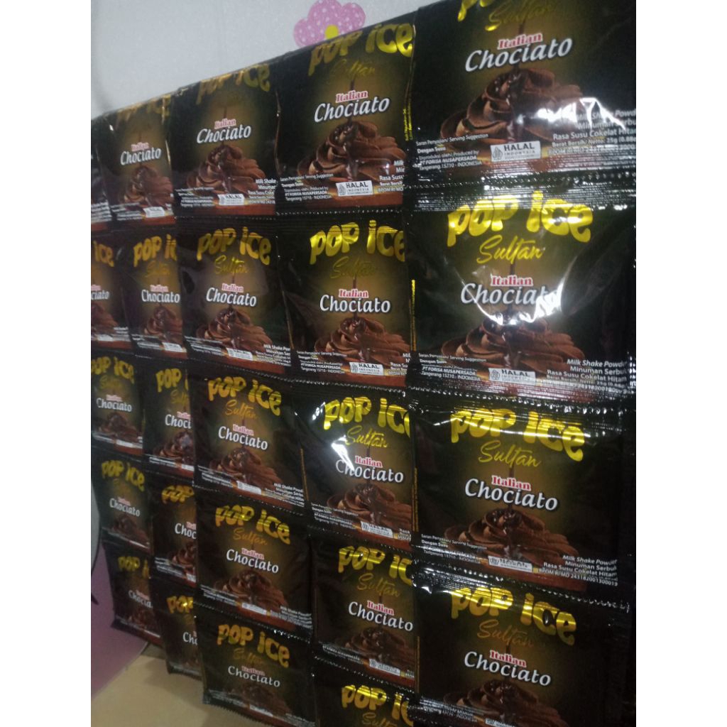 

Pop ice sultan italian cioccolato FLAVOUR 1 renteng isi 5 pcs