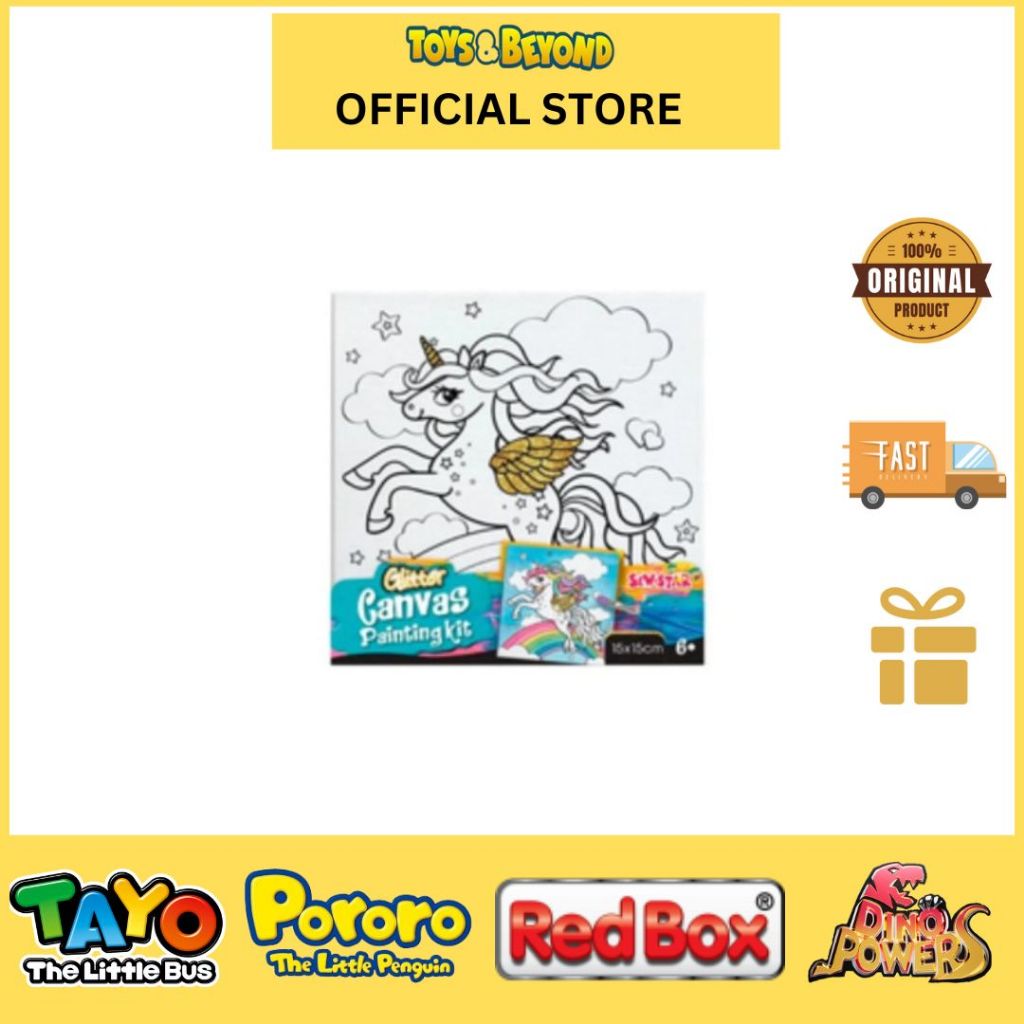 

Toys And Beyond Sew Star Glitter Canvas Painting Kit Unicorn SS-22-001