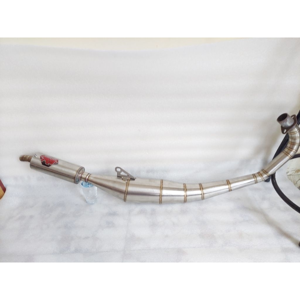 knalpot satria 2 tak standar racing stainles R9