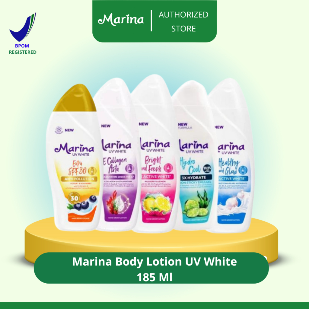 Marina Hand & Body Lotion UV White Natural 185 ml & 50 ml