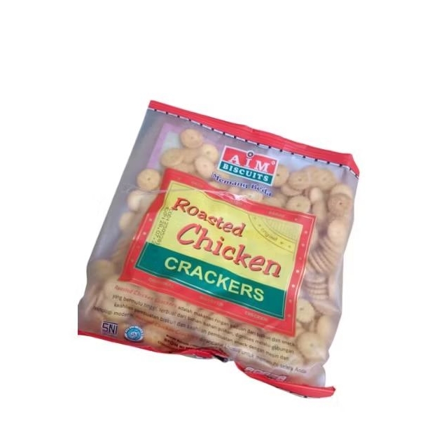 

Camilan snack AIM biskuit roasted chicken crackers 180gr