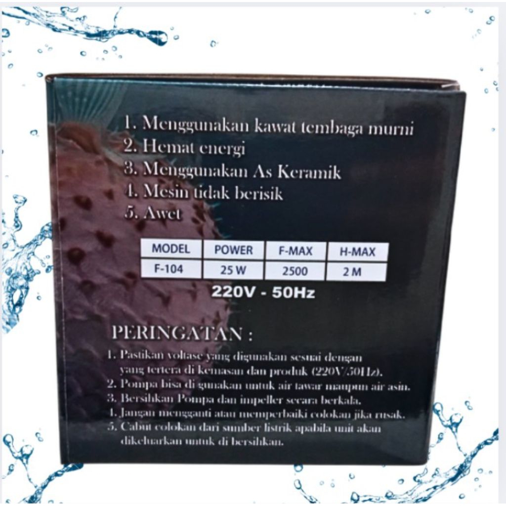 KANDILA FUGU F 104 POMPA KOLAM AQUARIUM SILENT WATER PUMP