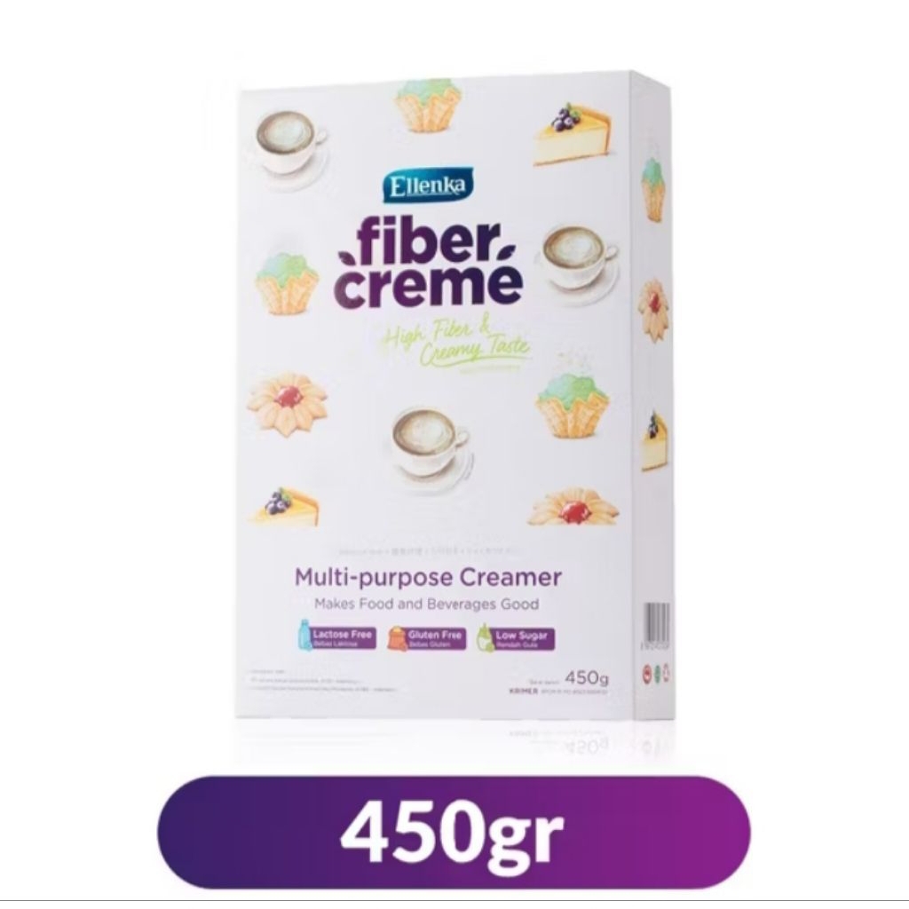 

Ellenka Fibercreme 450 gr - Fiber Creme 450gram - Krimer KETO fiber creme 450 gram ellenka creamer sehat pengganti Santan 450 gr