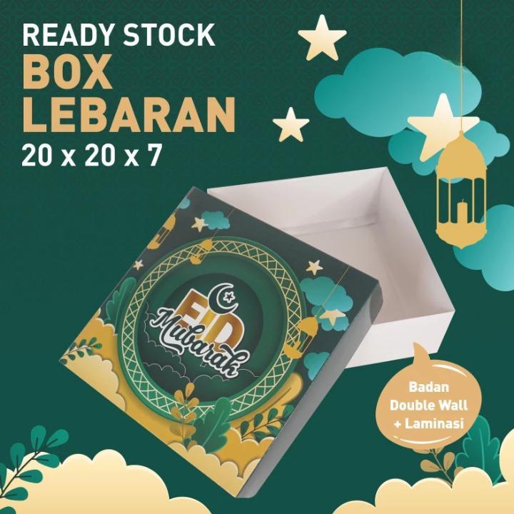 

Cake Box Lebaran Kotak Kue Lapis Roti Legit Dus Eid Idul Fitri Ukuran 20 x 20 x 7 cm