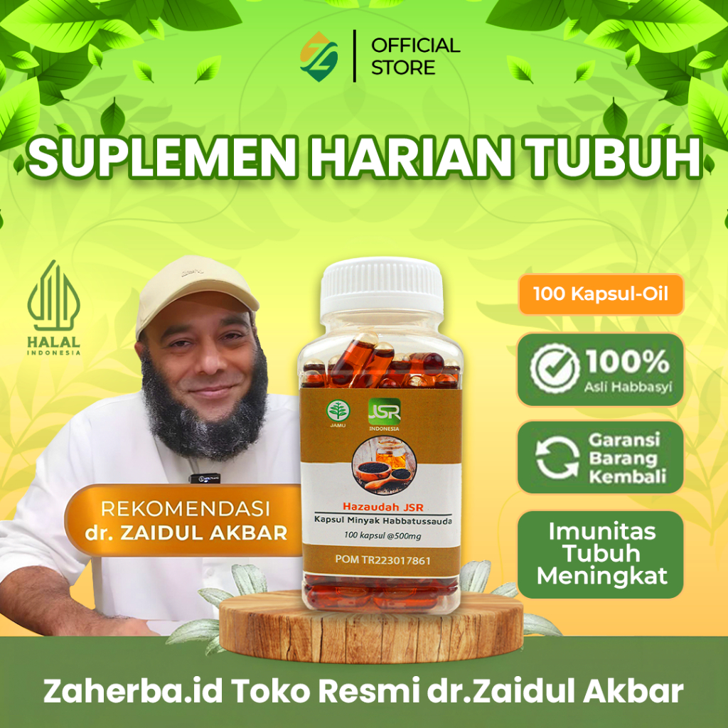 Habbatussauda Oil JSR Rekomendasi Dr Zaidul Akbar - 100 Kapsul