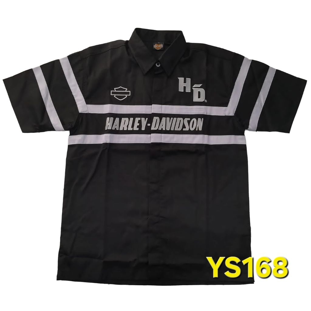 KEMEJA HARLEY DAVIDSON Racing - Bar and Shield - Baju Bikers - Otomotif Motorcycles - Merch - Origin