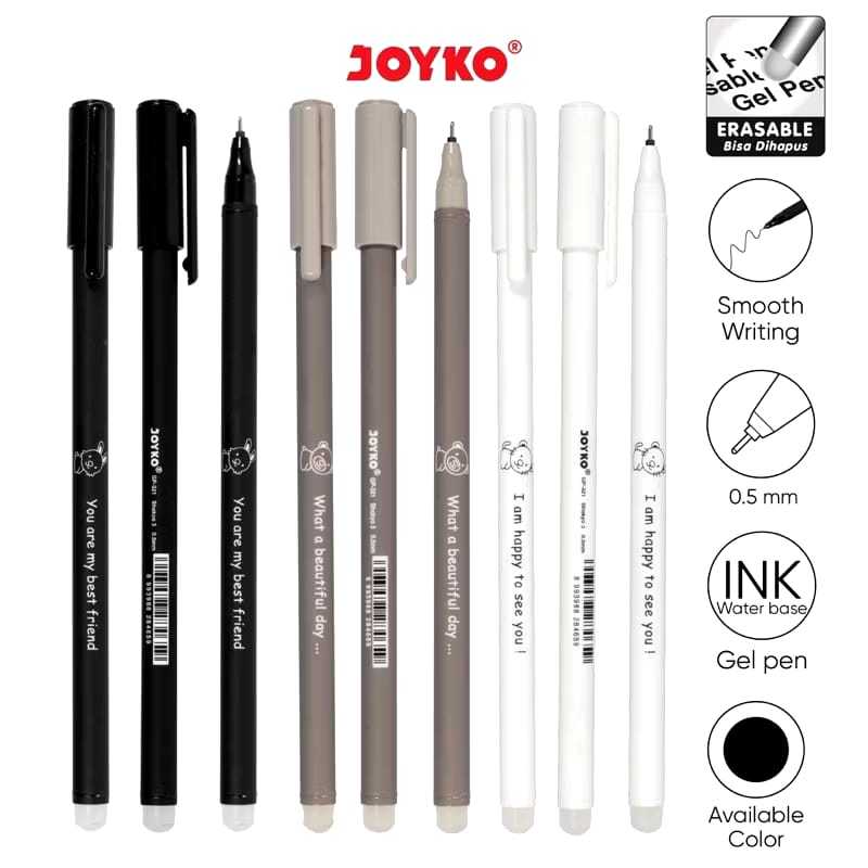 

Erasable Gel Pen / Pulpen Bisa Dihapus Joyko GP-321 Shokyo 3 Gel - Hitam