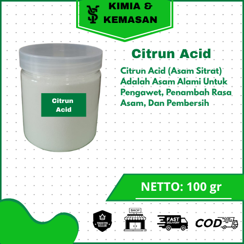 

Citric Acid (100gr) / Citrun Acid / Asam Sitrat