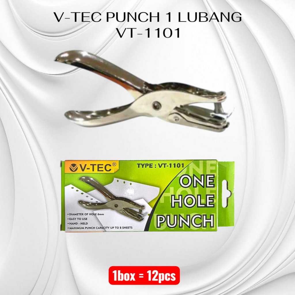 

{V-TEC} punch 1 lubang vt-1101/ pelobang kertas 1 lubang