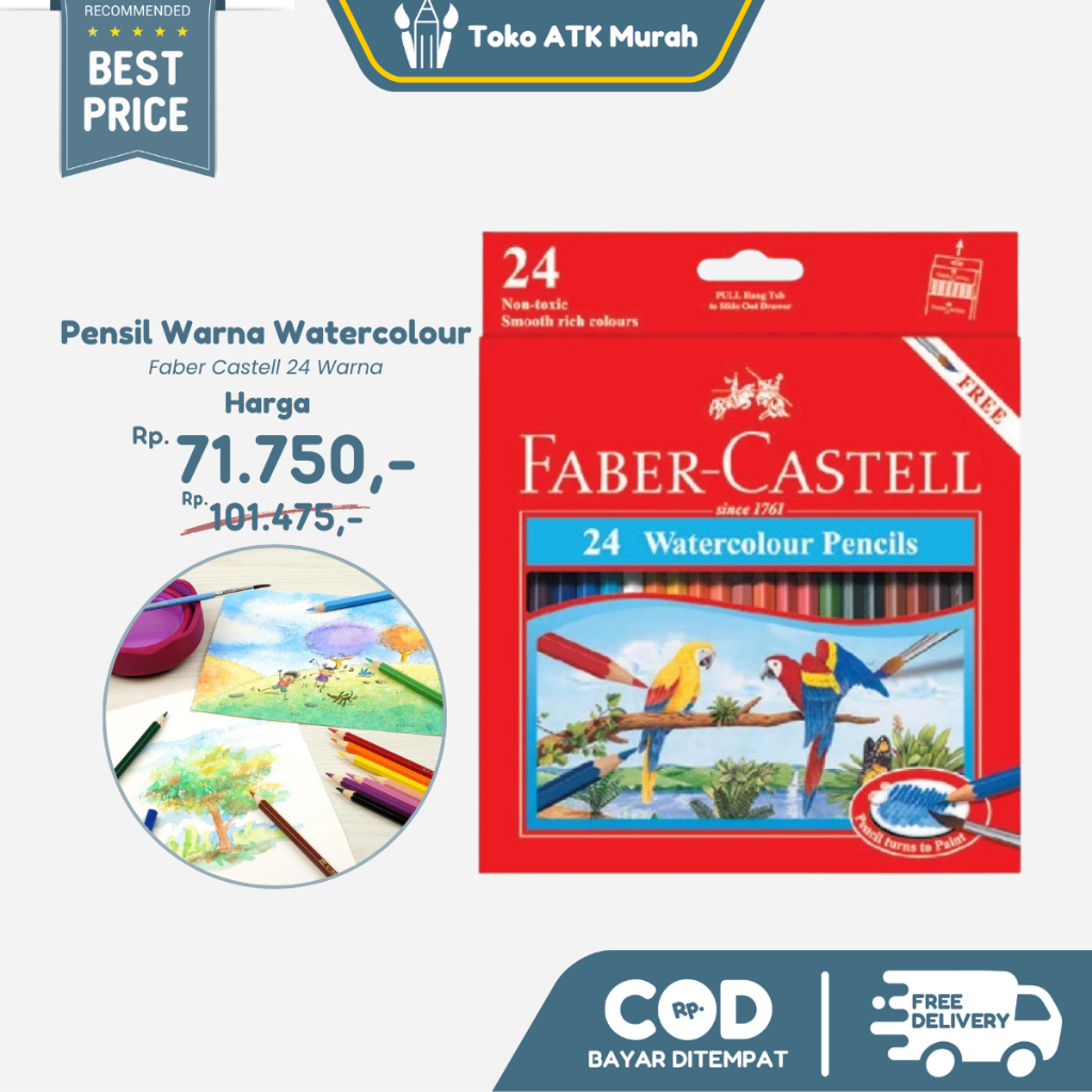 

Pensil Warna Faber-Castell 24 Watercolour Pencils (#114464)