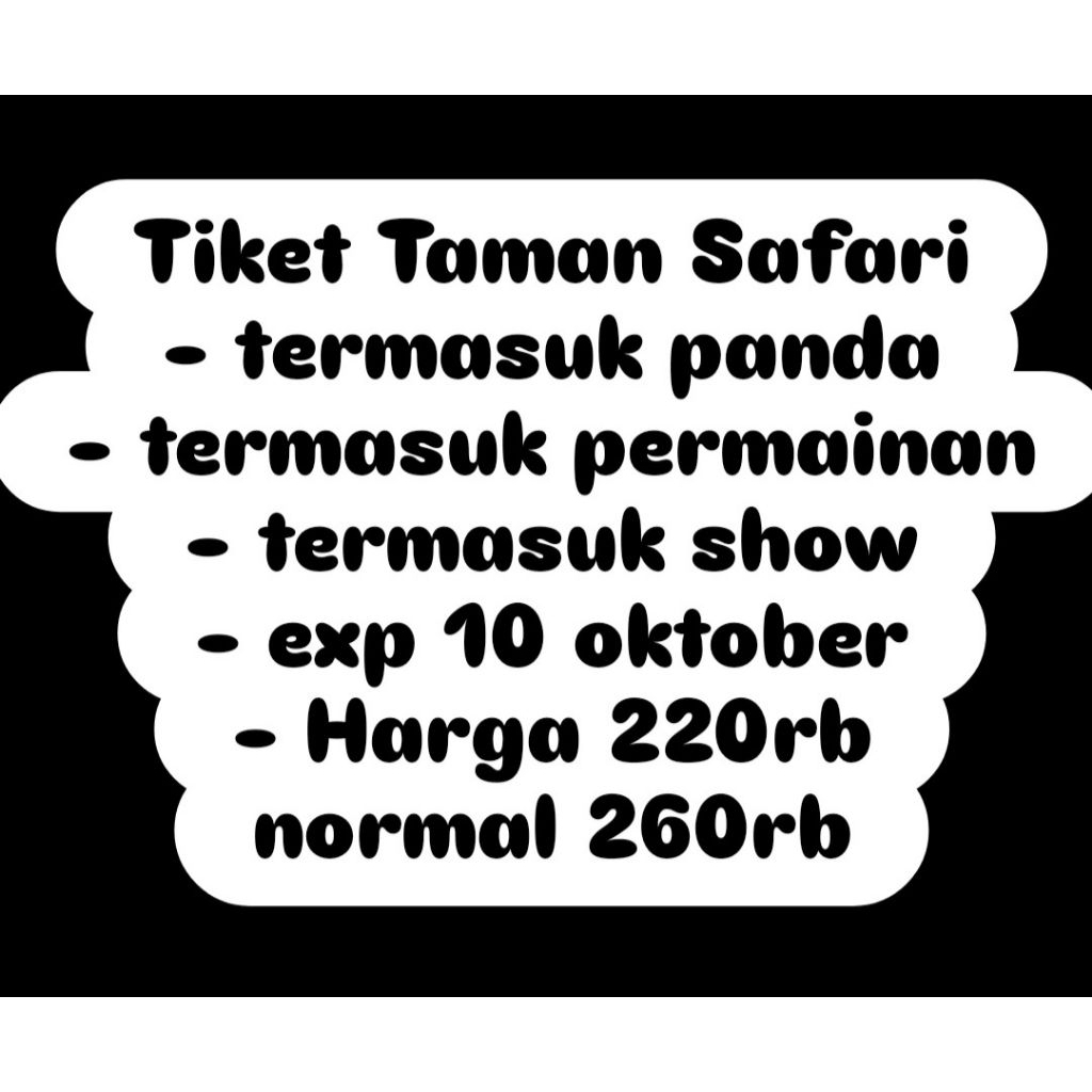 TIKET TAMAN SAFARI