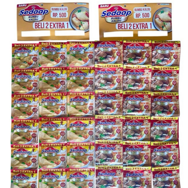 

SEDAP BUMBU KALDU AYAM&SAPI PAKET HEMAT ISI 108 Isi /6renceng