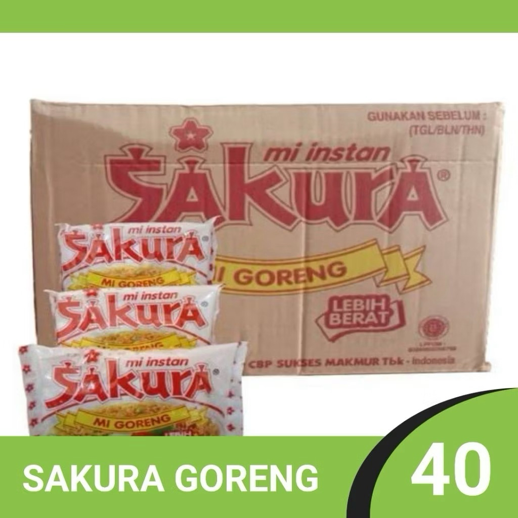 

Mie Goreng Sakura Instan 1 dus isi 40 pcs | Mie Sakura Goreng Isi 40 pcs 1 Dus exp aman Packing bubblewrap | Mie Sakura Kuah Seblak Joletot
