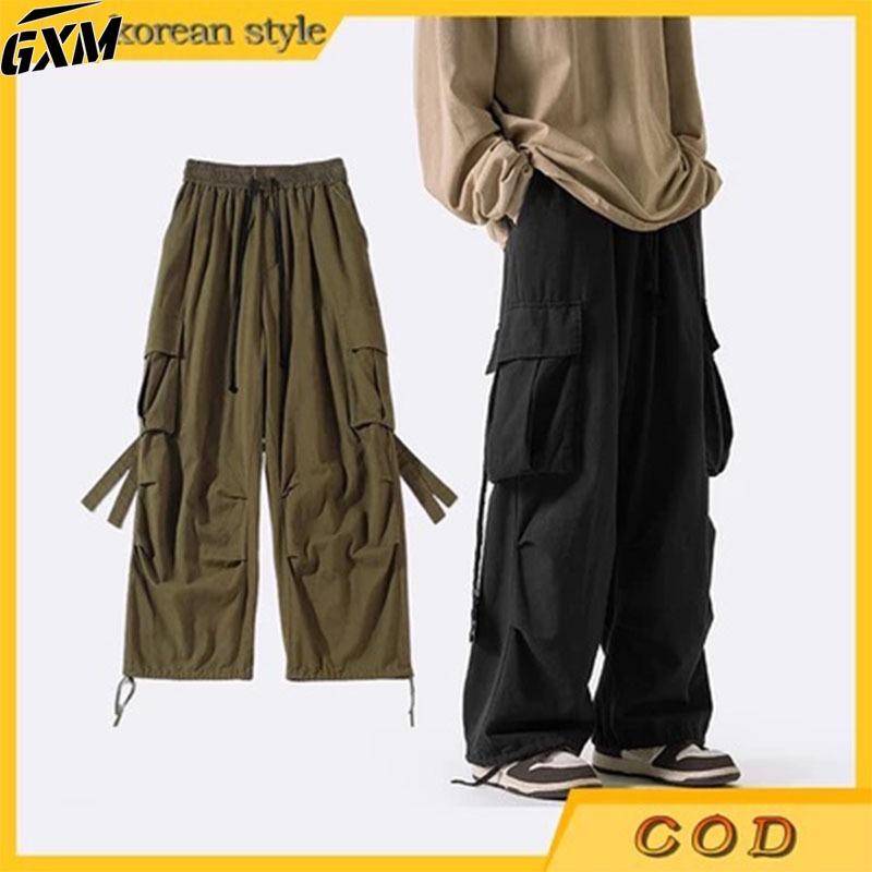 celana panjang cargo pria celana longgar kargo pria celana korean style pria  celana kulot  premium 