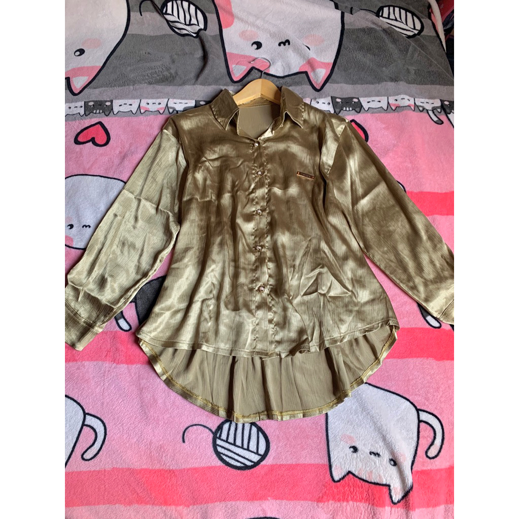 blouse polos satin silk premium