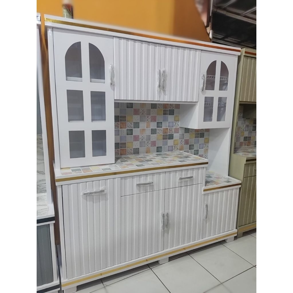 Rak sayur/ Rak dapur / Rak piring new minimalis 4 pintu
