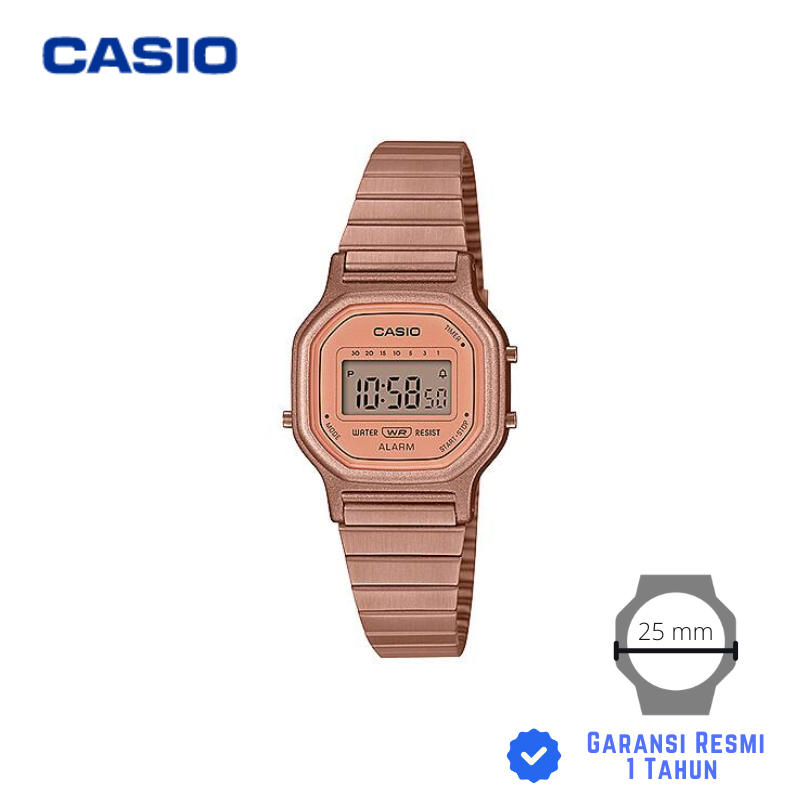 JAM TANGAN WANITA CASIO LA-11WR-5A ROSEGOLD - LA 11WR 5ADF