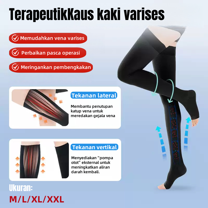 CARAT Stocking Varises  Medical Compression/Kaos Kaki Kompresi Varises Untuk Kaki Bengkak Wanita Pri