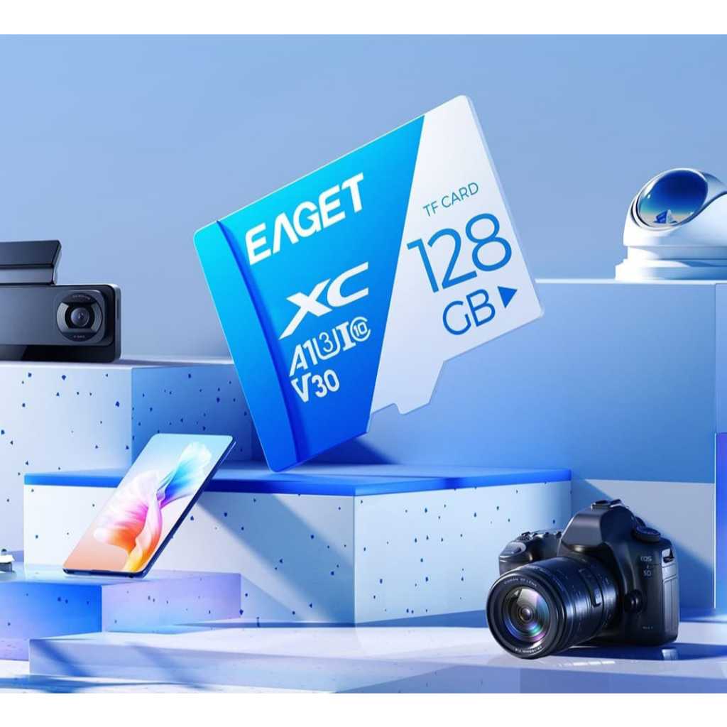 EAGET MICRO SD 8GB 16G B 256G  128GB P500 EXTREME PRO A1 V30 CLASS10 ORIGINAL 100% GARANSI 5 TAHUN