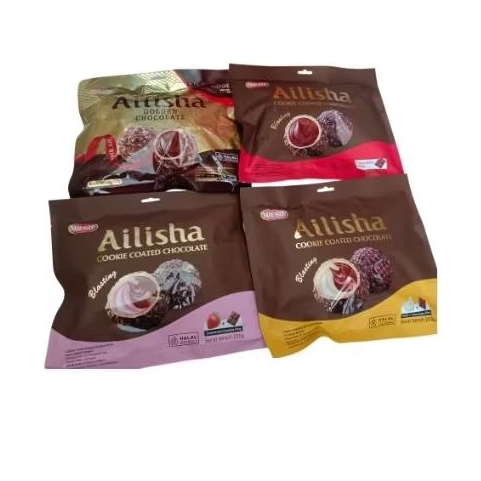 

MR SIF AILISHA coklat coumpound 200ggolden chocolate dan cookie coated chocolate blastingVarian - chocolate - chocolate taste - strowberry + chocolat filling - milk + chocolate filling