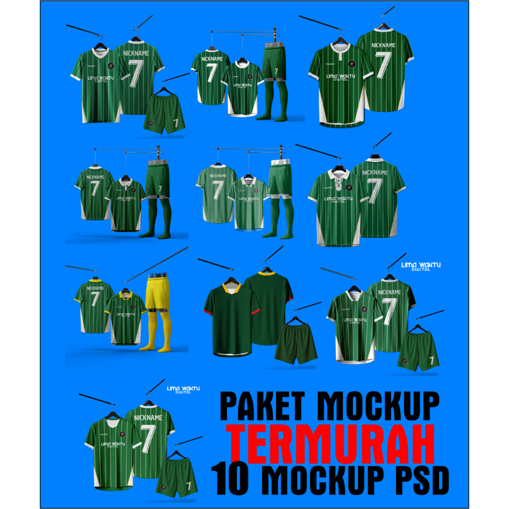 PAKET MOCKUP JERSEY TERMURAH PSD/PHOTOSHOP